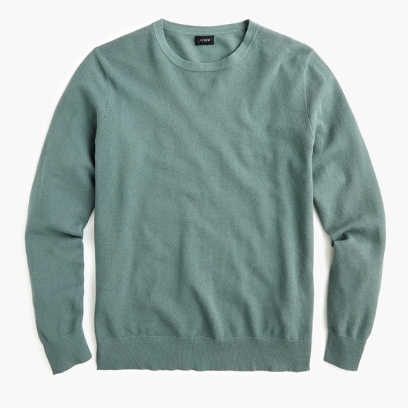 J. Crew Other - J. Crew Cotton-Cashmere Pique Crewneck Sweater in Sage Green NWT